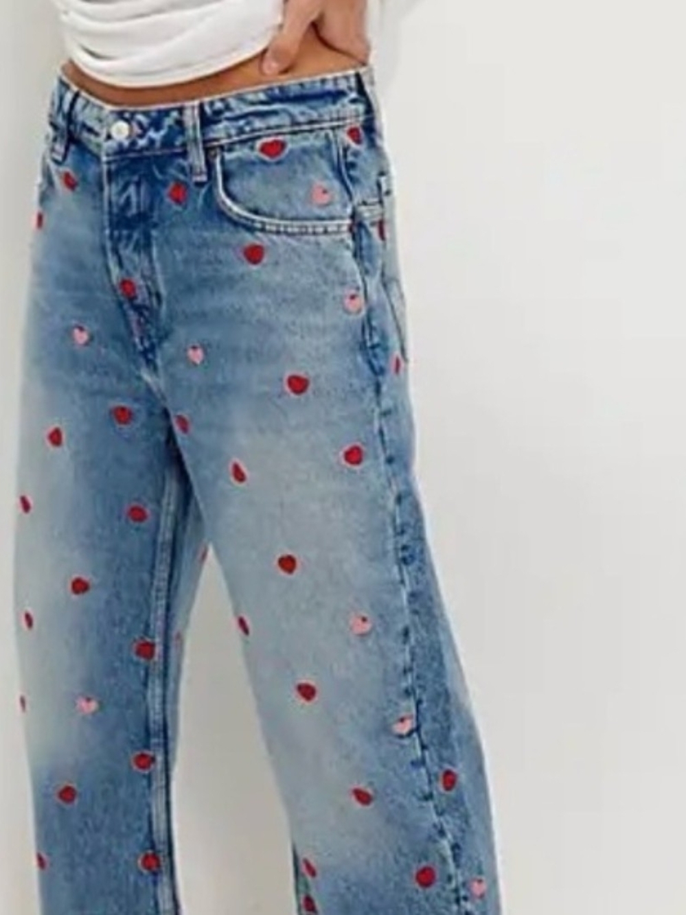 We The Free Deep Trance Embroidered Dropped Boyfriend Jeans- Be Mine